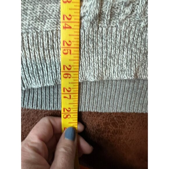 Chaps Classics Womens‎ Cable Knit Sweater Size L Gray Academia Cozy Core Classic - Picture 5 of 7